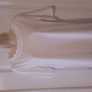 TALBOTS Women's Pima Cotton Tee White Size Medium Petite